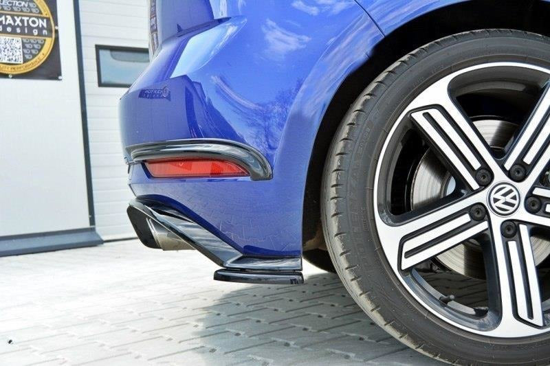 Maxton Design Heck Ansatz Flaps Diffusor passend für VW GOLF 7 R Facelift schwarz Hochglanz