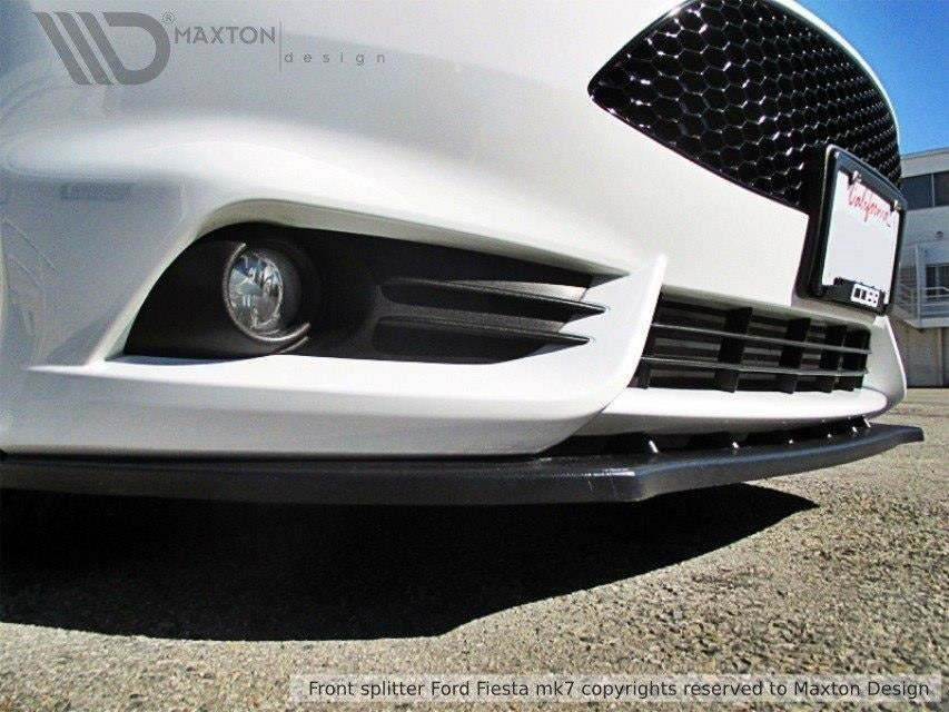 Maxton Design Front Ansatz passend für V.1 Ford Fiesta ST Mk7 FL schwarz Hochglanz