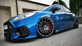 Maxton Design Seitenschweller Ansatz passend für Ford Focus ST / ST-Line Mk3 / Mk3 FL Hatchback / Kombi schwarz Hochglanz