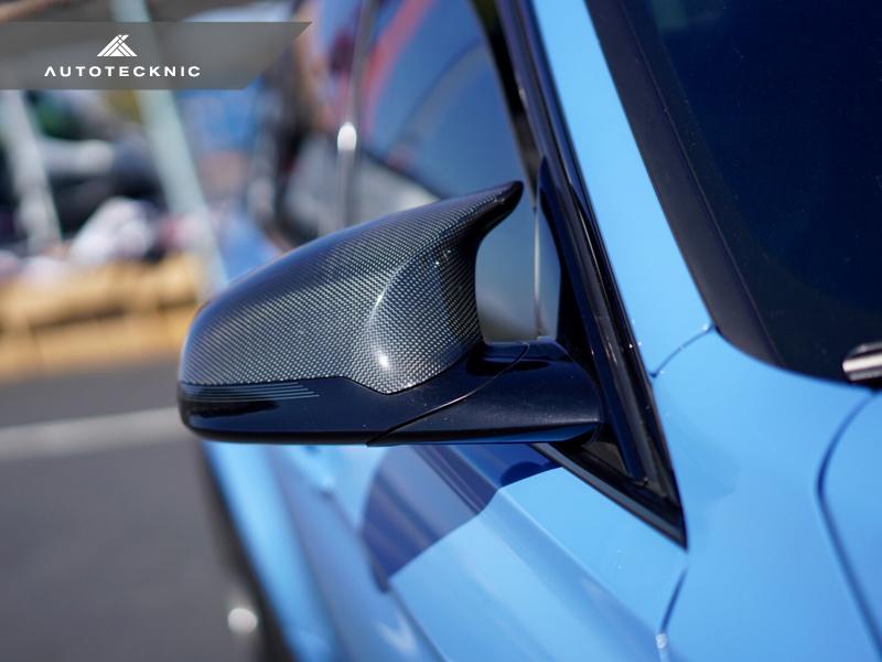 Autotecknic Carbon Ersatz-Spiegelkappen für BMW 3er|4er F80|F82 M3|M4 1x1 Plain Carbon