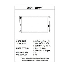 CSF Wasserkühler für BMW F2X F3X Automatik