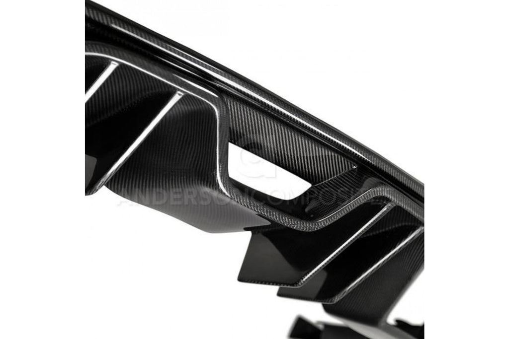 Anderson Composites Carbon Heckdiffusor Quad-Tip-Auspuff für Ford Mustang Ecoboost und GT 2015-2017