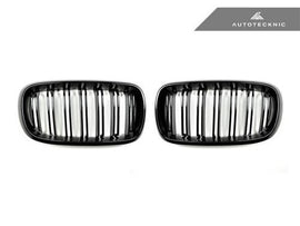 AutoTecknic Ersatzkühlergrill Doppellamellen Glazing Black für F15 X5 | F85 X5M & F16 X6 | F86 X6M