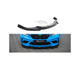 Cup Spoilerlippe Front Ansatz V.2 für BMW M2 Competition F87 schwarz hochglanz