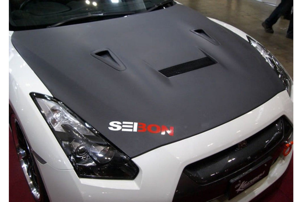 Seibon Carbon Motorhaube für Nissan Skyline R35 GT-R 2009 - 2015 Trockencarbon VSII-Style