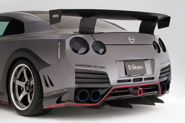 Varis 4-Fin Ergänzung Kamikaze für Nissan R35 GT-R (Carbon)